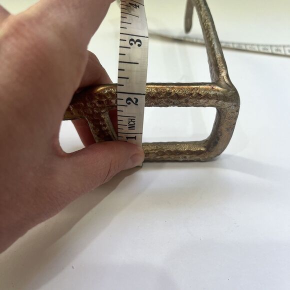 EYE GLASSES SCULPTURE Paperweight 7" Hammered Gold Spectacles Quirky Fun Decor - Picture 10 of 13